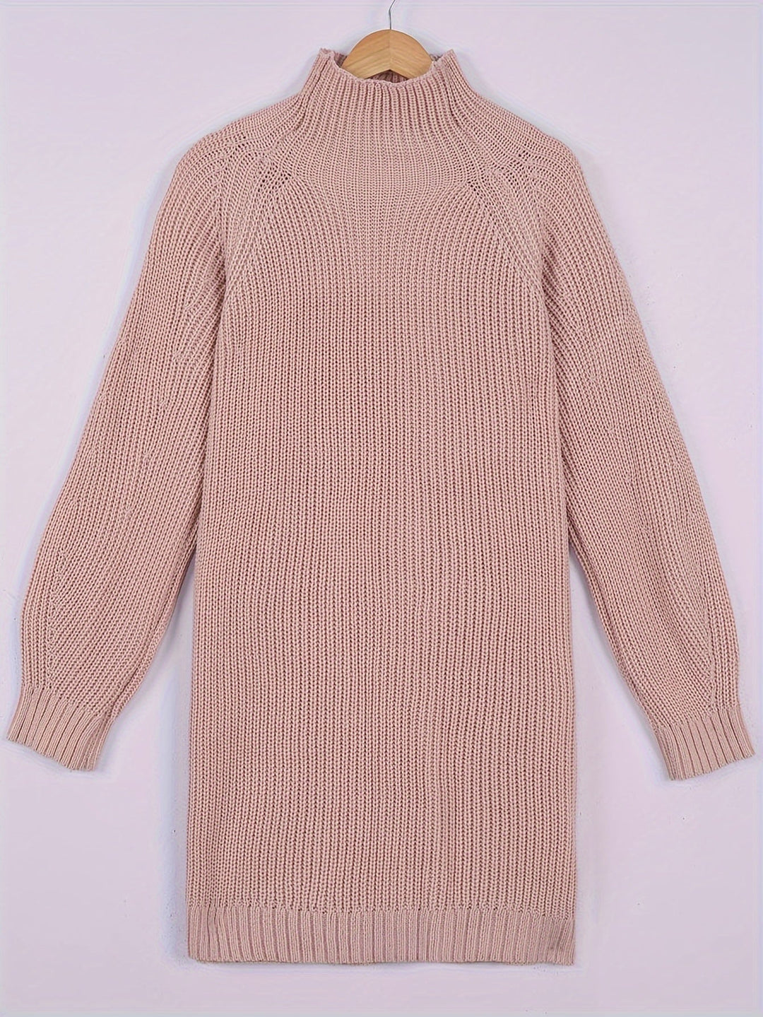 Ada | Women's Relaxed Fit Mock Neck Jumper Dress