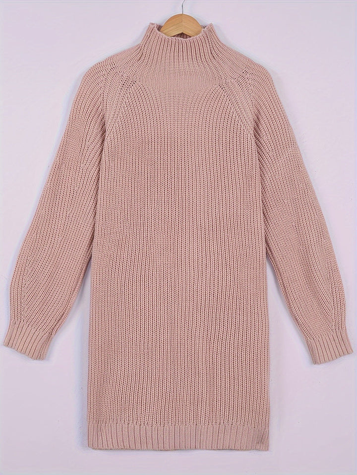 Ada | Women's Relaxed Fit Mock Neck Jumper Dress