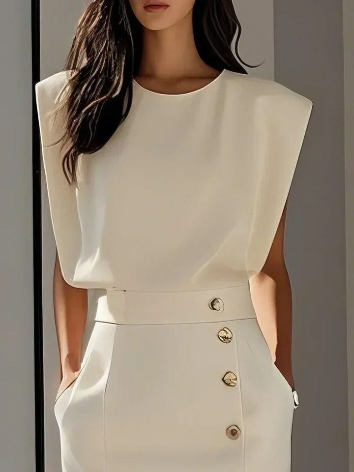 Women's Button Detail Midi Dress