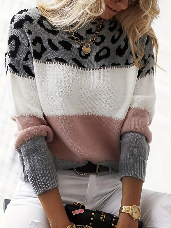 Monica | Women's Leopard Print Knit Jumper