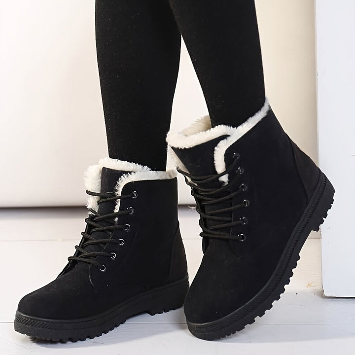 Serena | Women's Fleece-Lined Lace-Up Ankle Boots