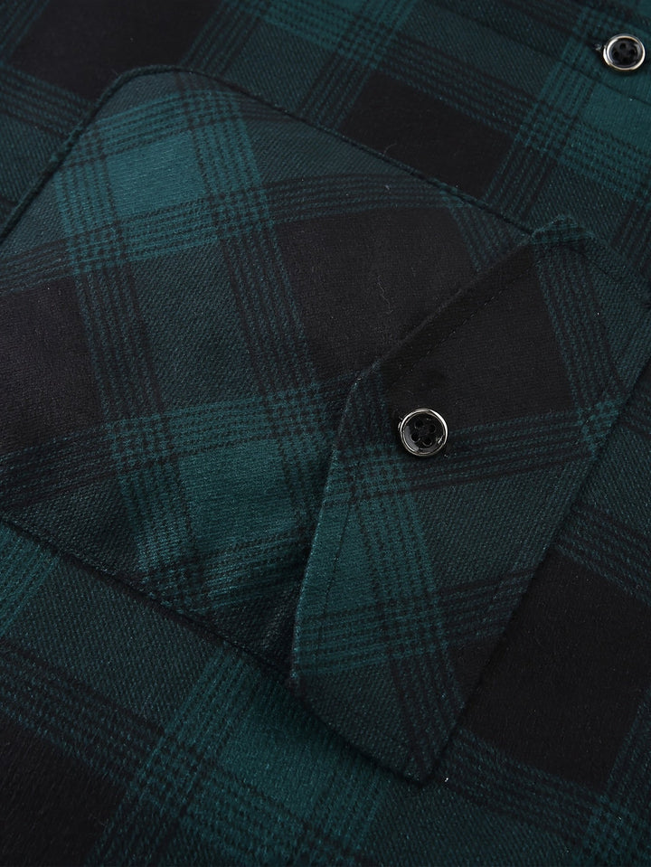 Emmett | Men's Lined Plaid Hooded Shirt Jacket