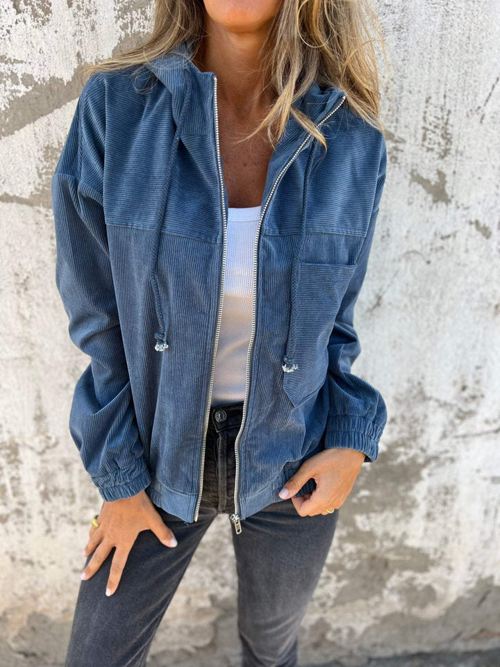 Nina | Women's Cotton Zip-Up Hooded Jacket