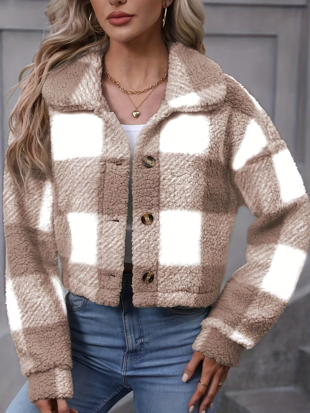 Veronica | Women's Cropped Plaid Jacket