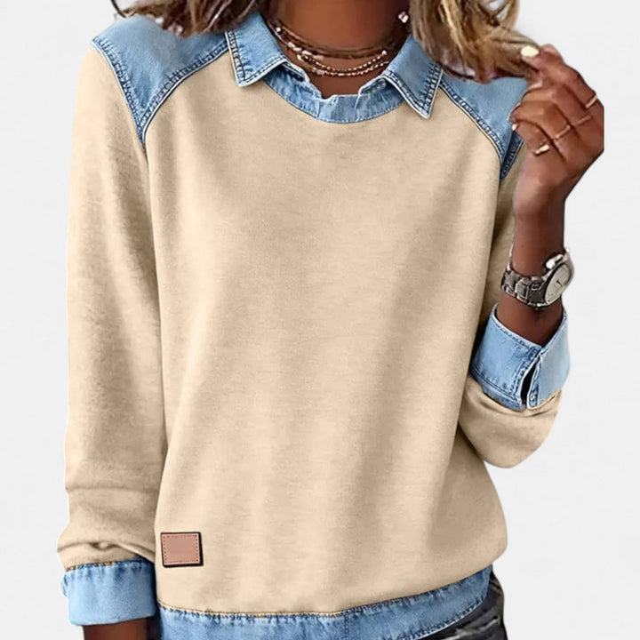 Isla | Women's Two-Tone Collared Jumper