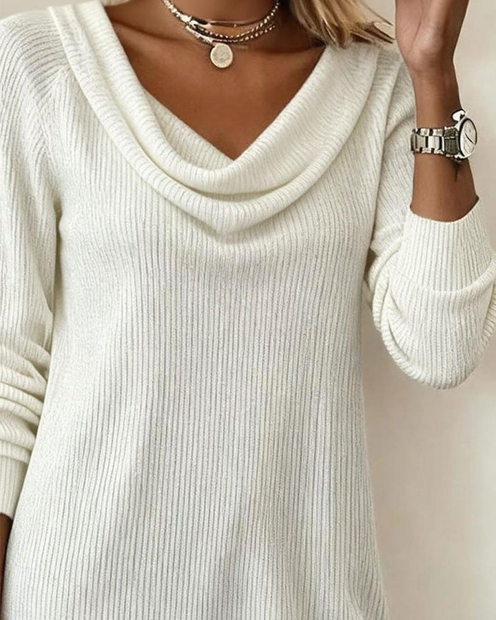 Maeve | Women's Ribbed Cowl Neck Jumper Dress