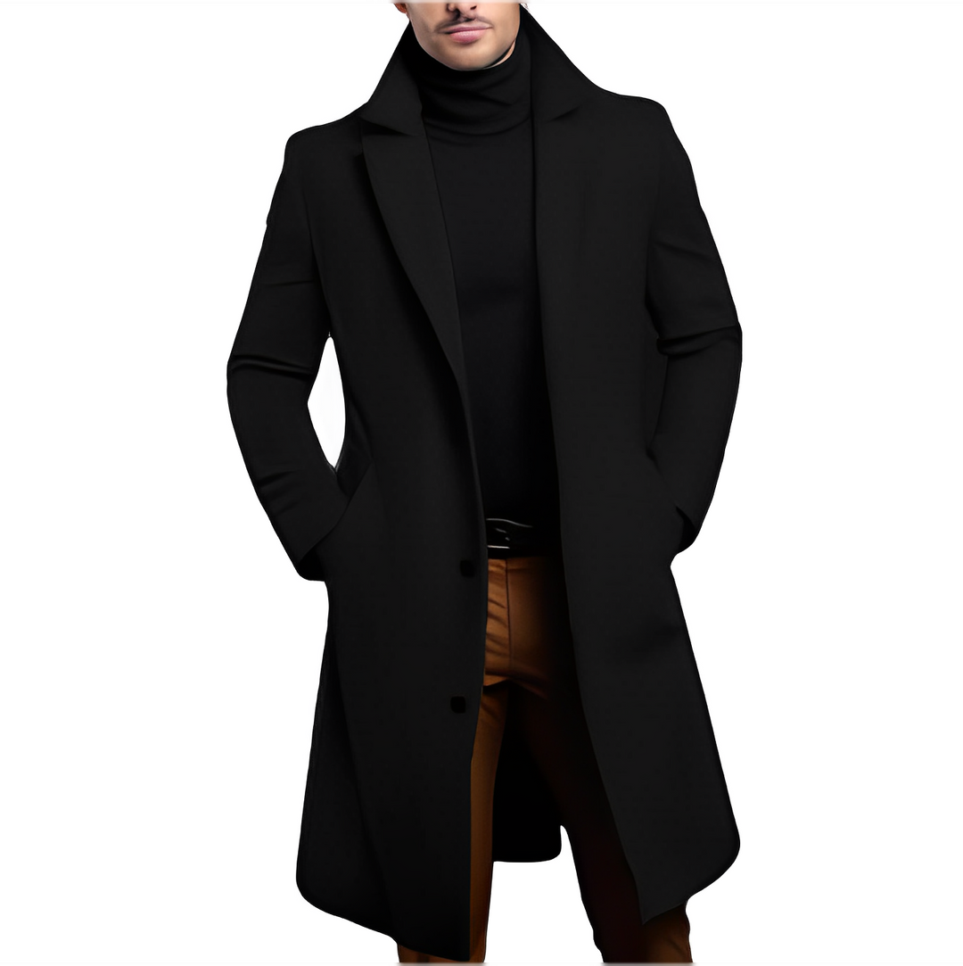 Terence | Men's Double-Breasted Long Overcoat