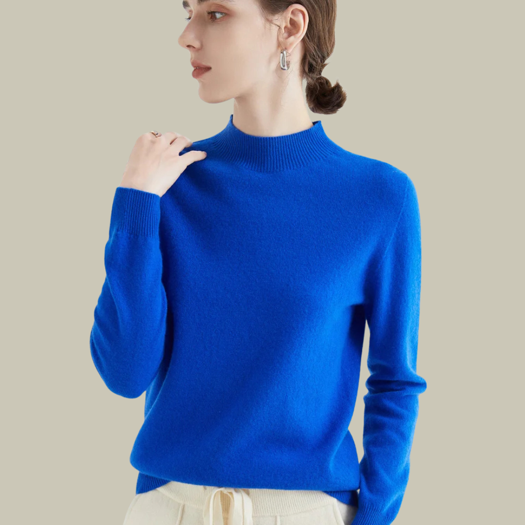 Saskia | Women's Fitted Merino Wool Roll Neck Jumper