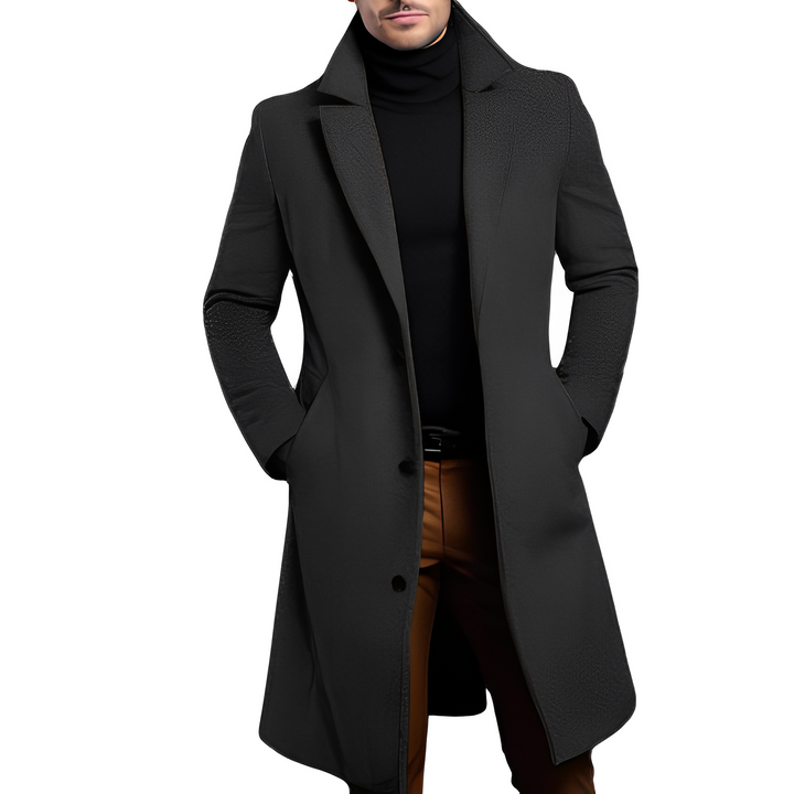 Terence | Men's Double-Breasted Long Overcoat