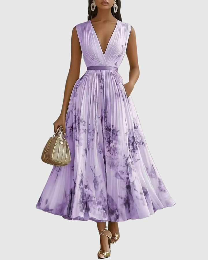 Women's V-Neck Floral Maxi Dress