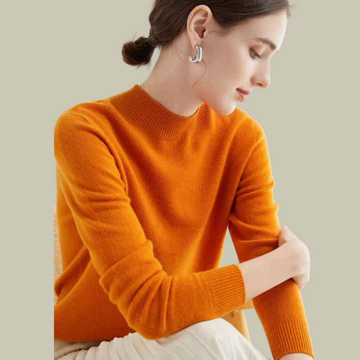 Saskia | Women's Fitted Merino Wool Roll Neck Jumper