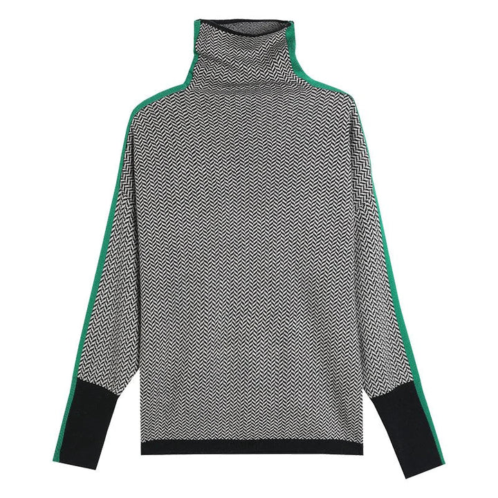 Women's Cashmere Polo Neck Jumper Soft Warm
