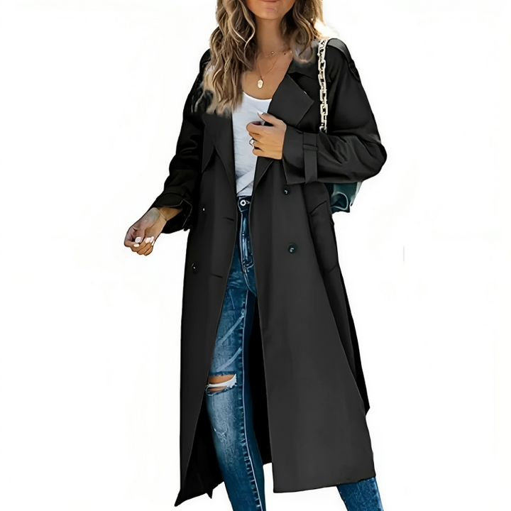 Primrose | Women's Long Double-Breasted Trench Coat