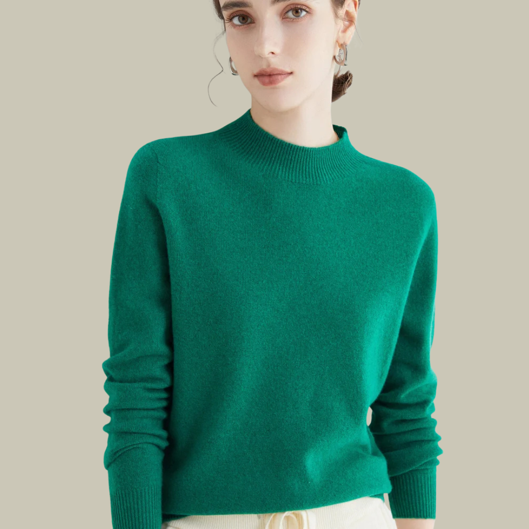 Saskia | Women's Fitted Merino Wool Roll Neck Jumper