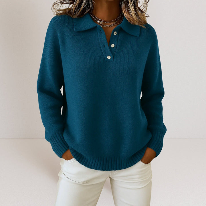 Pearl | Women's Collared Knit Polo Jumper