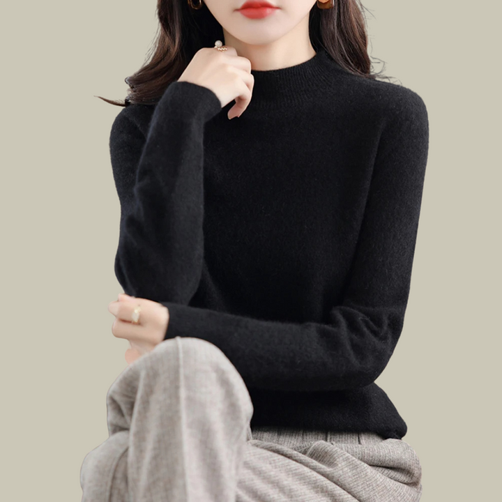 Saskia | Women's Fitted Merino Wool Roll Neck Jumper