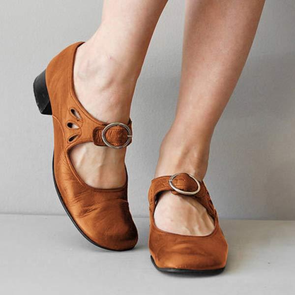 Women's Vintage Round Toe Heels