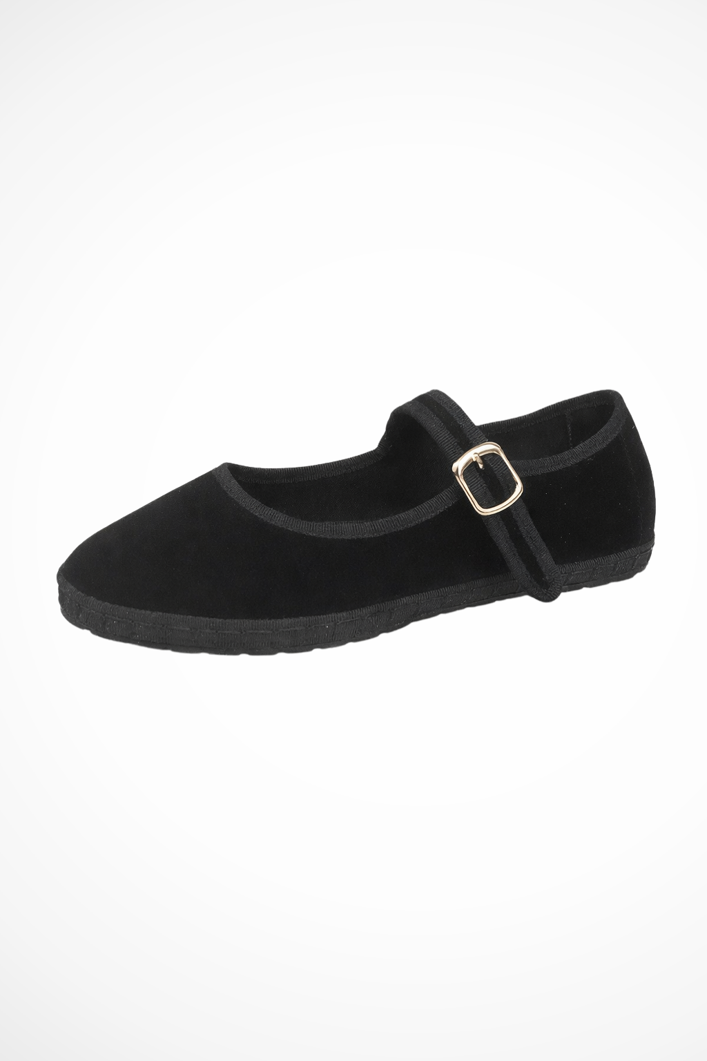 Women's Mary Jane Ballet Flats Buckle Strap Suede