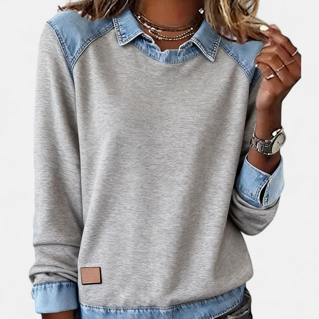 Isla | Women's Two-Tone Collared Jumper