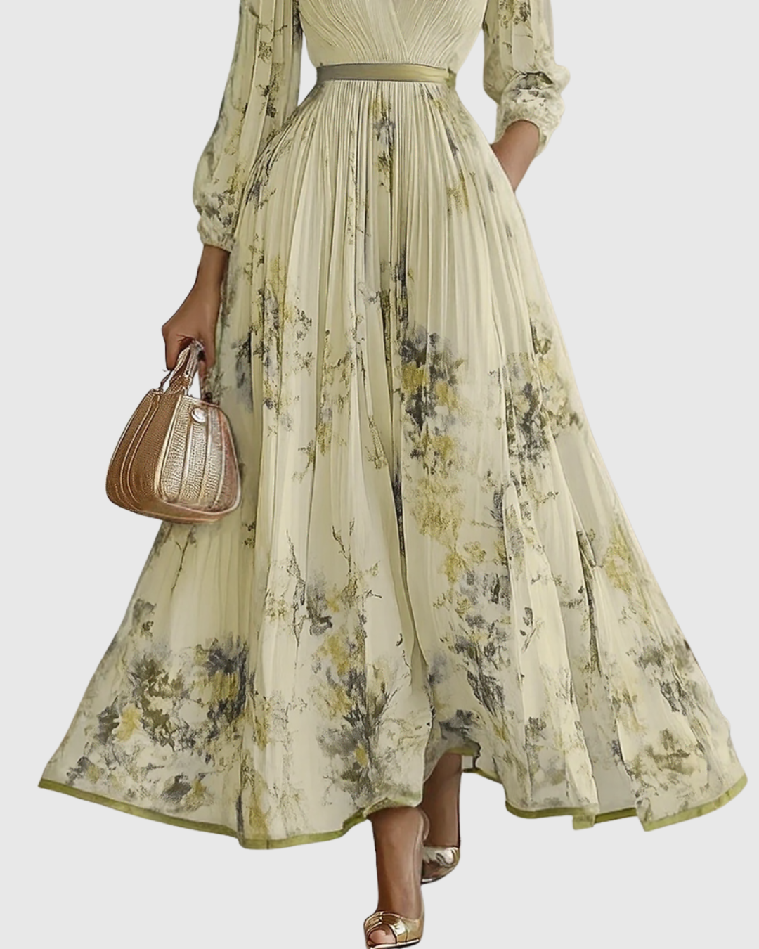 Women's V-Neck Floral Maxi Dress