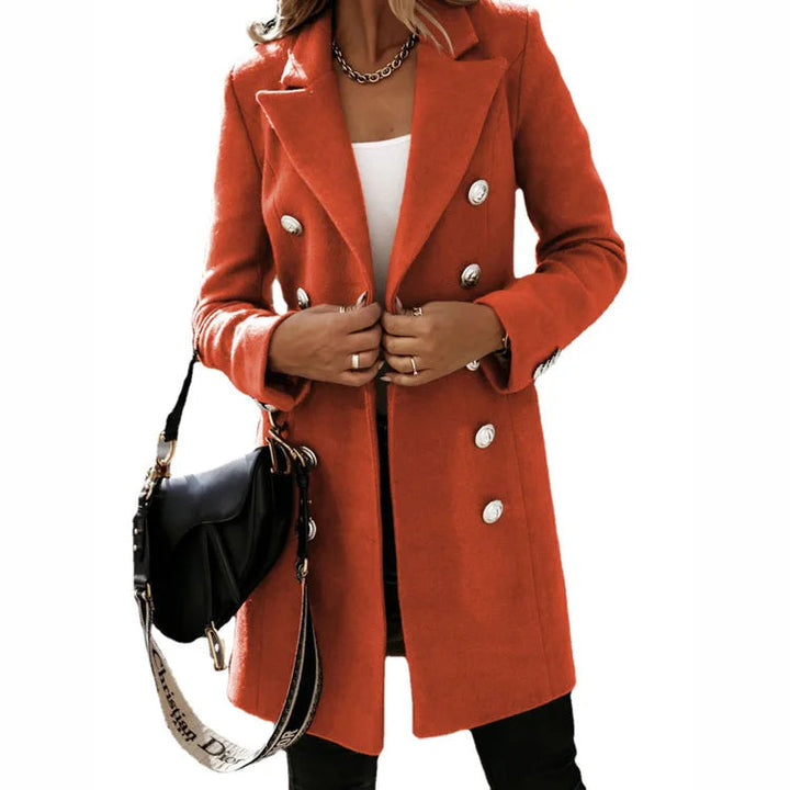 Rosalind | Women's Double-Breasted Tailored Long Coat