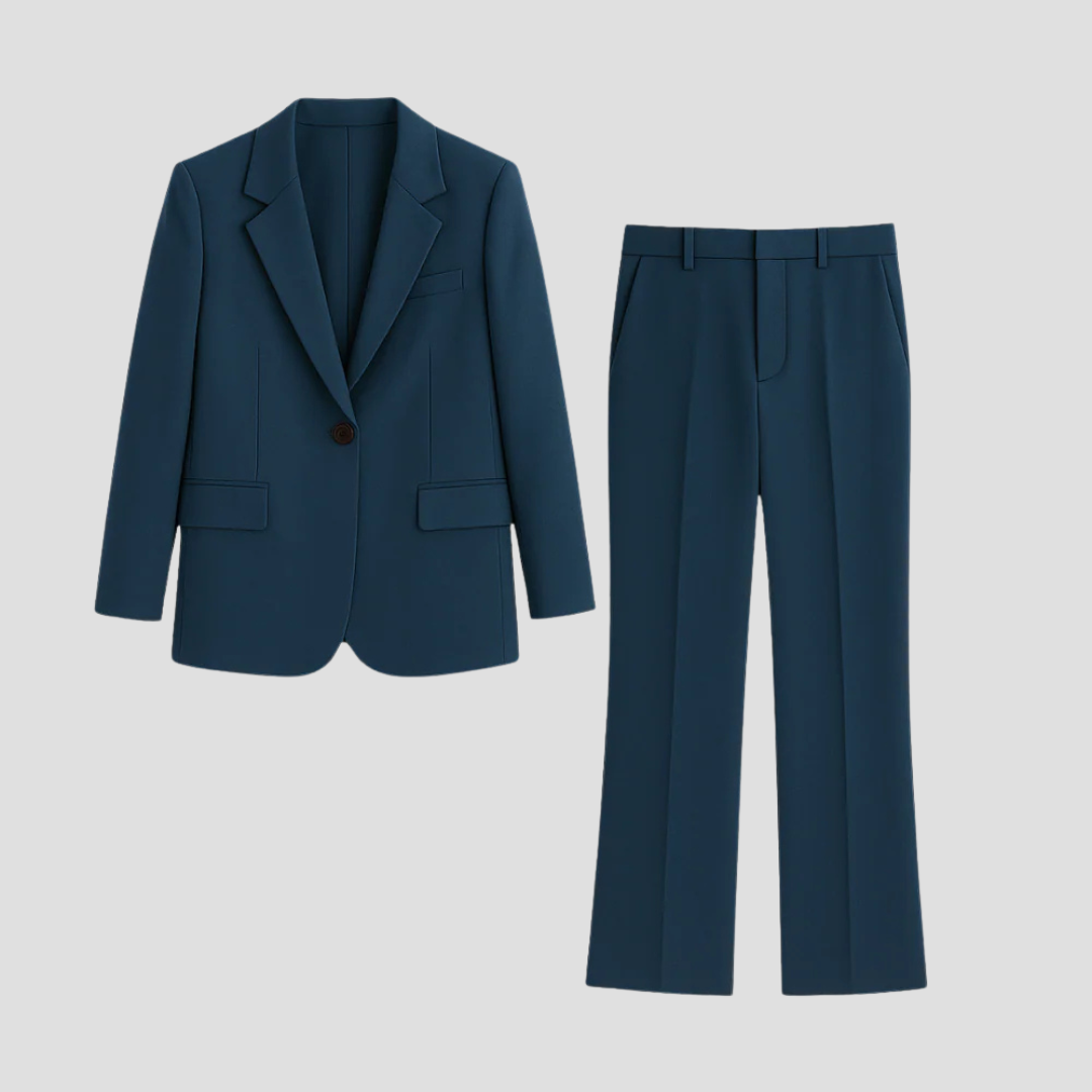 Teresa | Women's Long Blazer and Trouser Suit Set