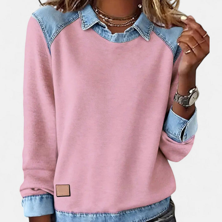 Isla | Women's Two-Tone Collared Jumper