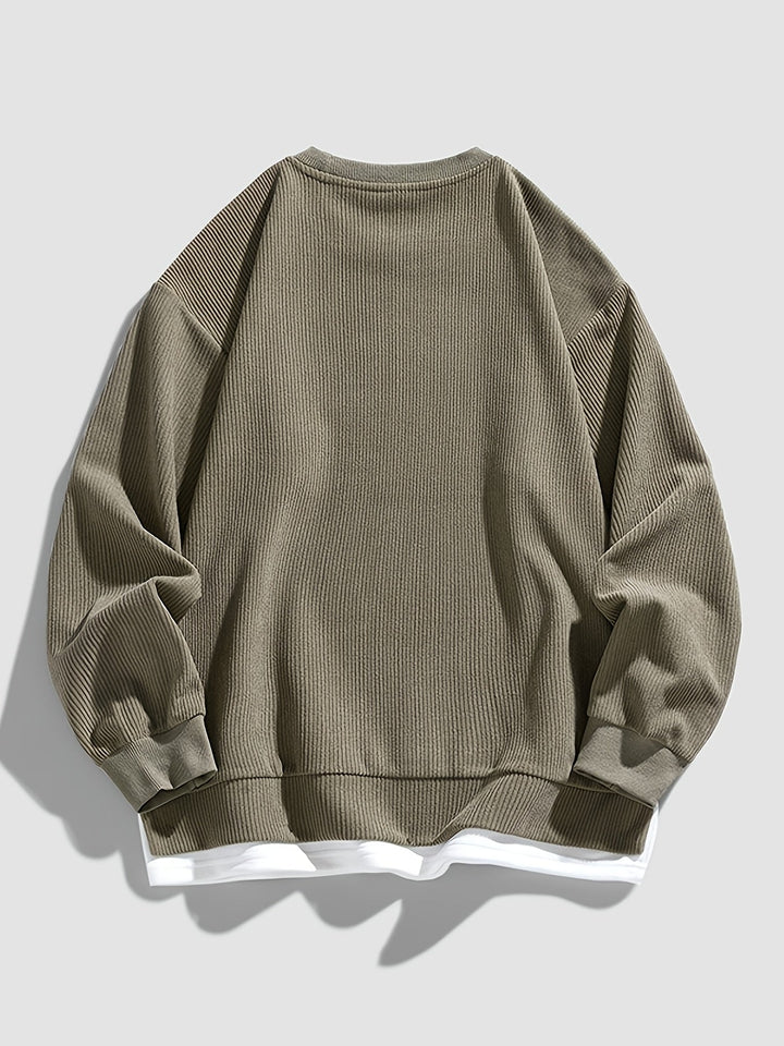 Declan | Men's Layered Crew Neck Sweatshirt
