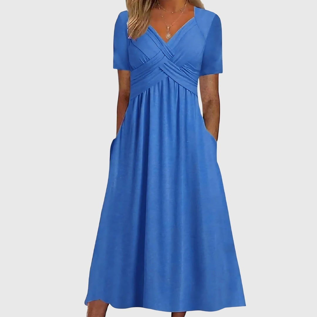 Women's A-Line Tummy Control Midi Dress