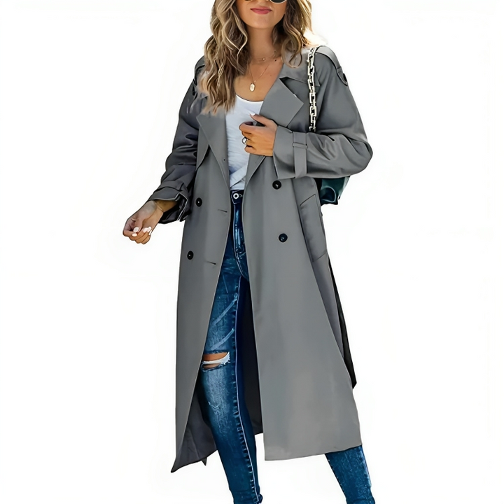 Primrose | Women's Long Double-Breasted Trench Coat