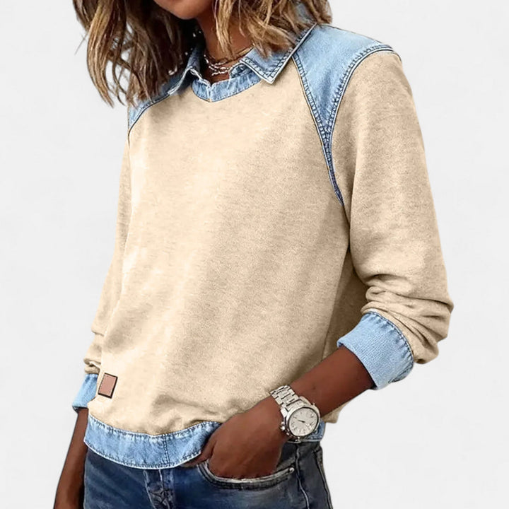 Isla | Women's Two-Tone Collared Jumper