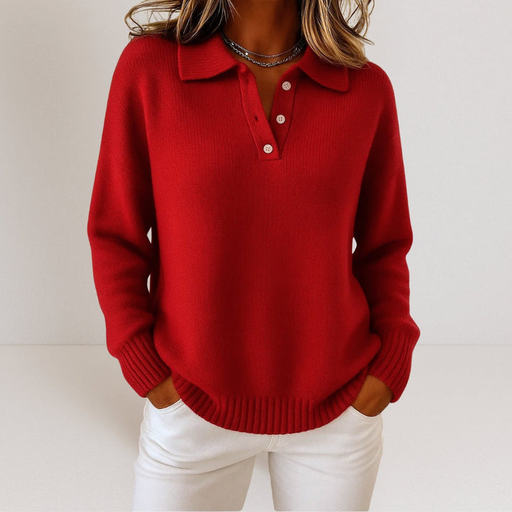 Pearl | Women's Collared Knit Polo Jumper