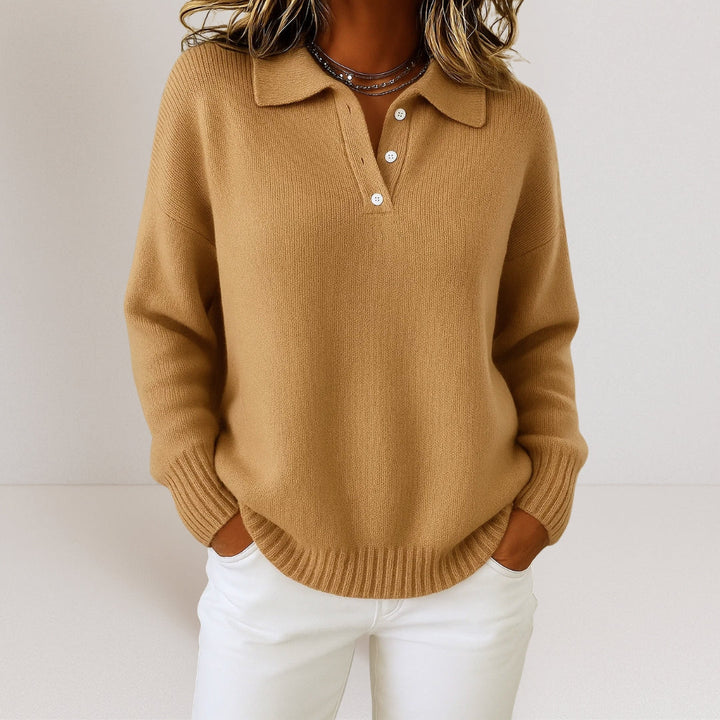 Pearl | Women's Collared Knit Polo Jumper