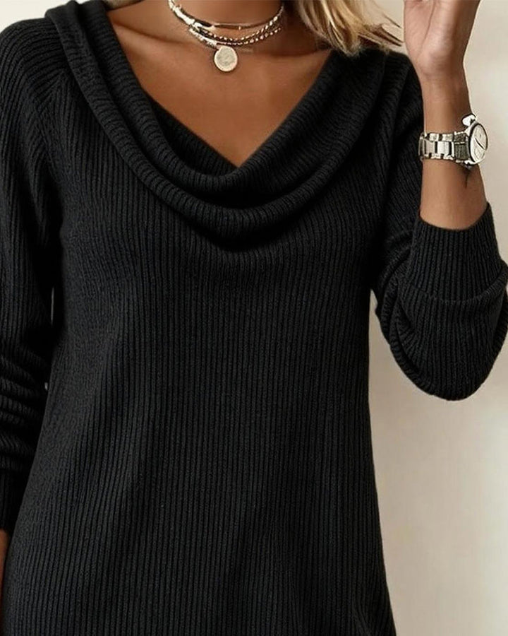 Maeve | Women's Ribbed Cowl Neck Jumper Dress