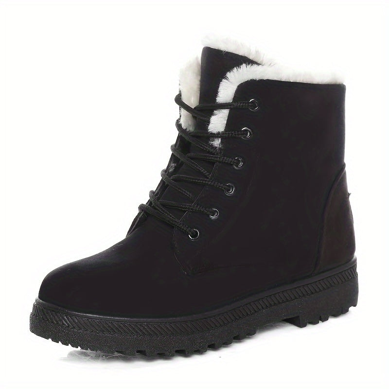 Serena | Women's Fleece-Lined Lace-Up Ankle Boots