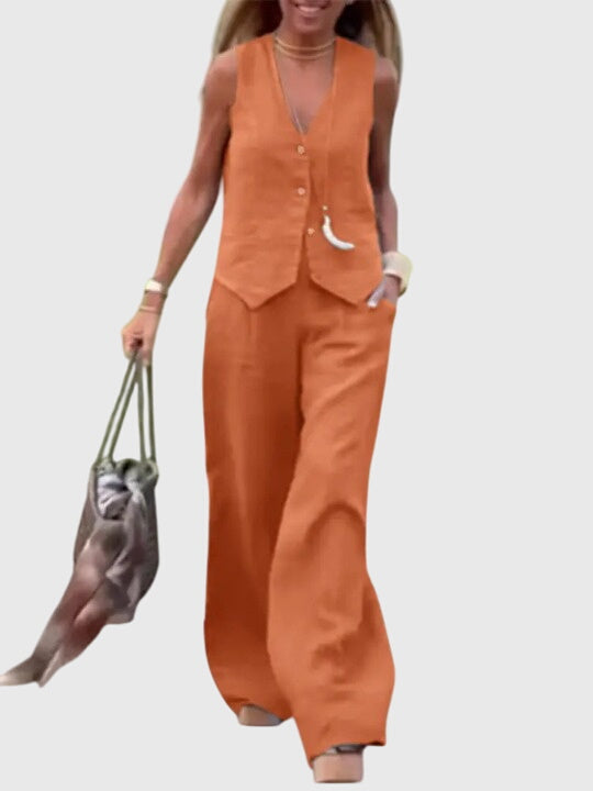Women's Waistcoat Trouser Set
