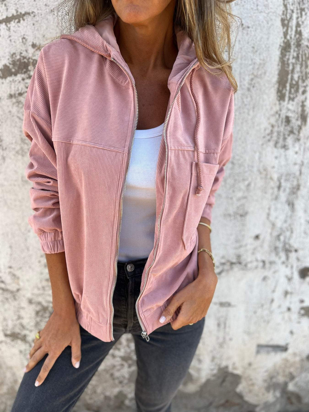 Nina | Women's Cotton Zip-Up Hooded Jacket
