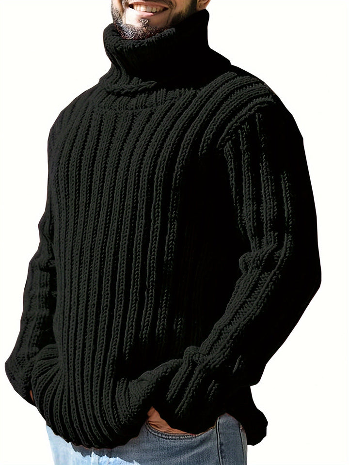 Dexter | Men's Ribbed High Neck Knit Jumper