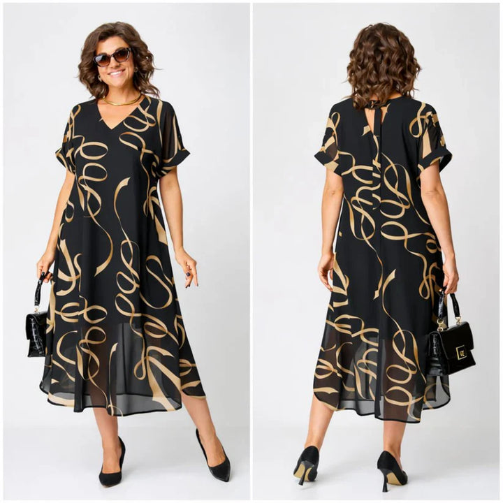 Women's V-Neck Midi Dress