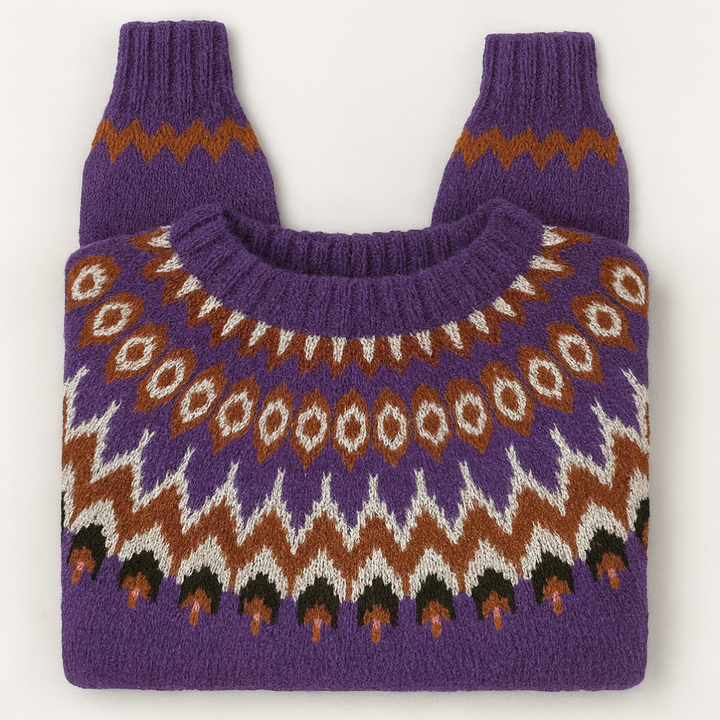 Ingrid | Women's Fair Isle Roll Neck Jumper