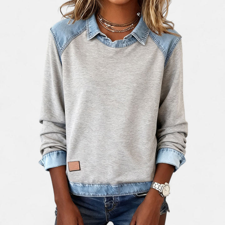 Isla | Women's Two-Tone Collared Jumper