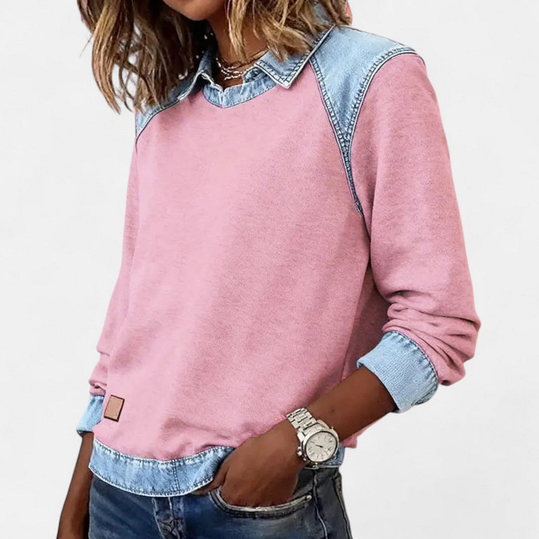 Isla | Women's Two-Tone Collared Jumper