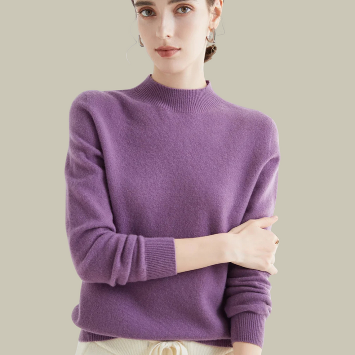 Saskia | Women's Fitted Merino Wool Roll Neck Jumper