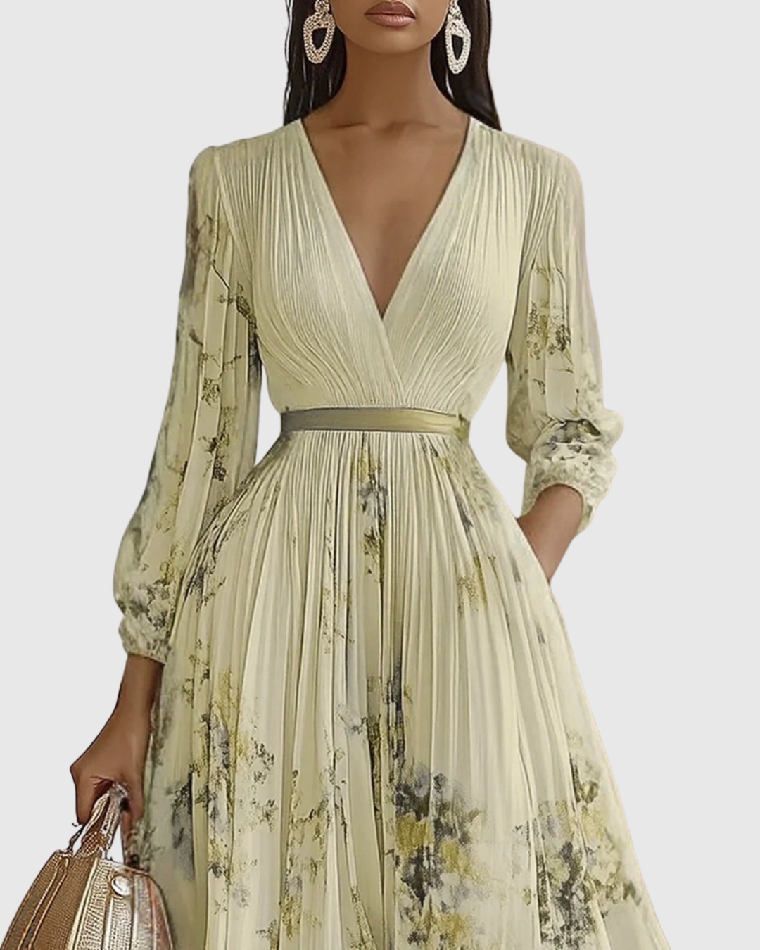 Women's V-Neck Floral Maxi Dress