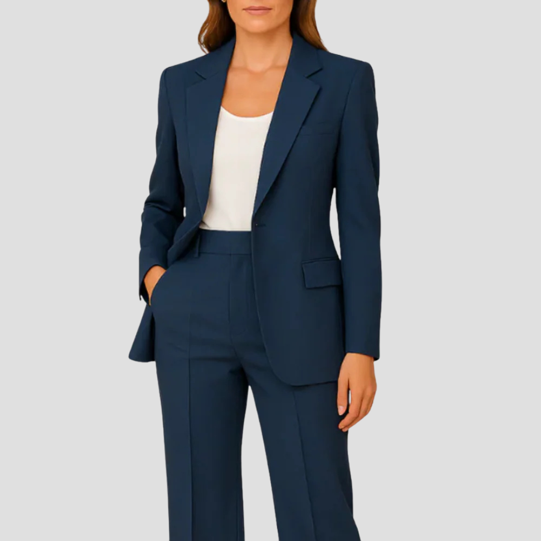 Teresa | Women's Long Blazer and Trouser Suit Set