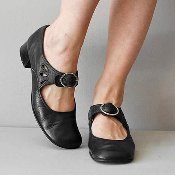 Women's Vintage Round Toe Heels