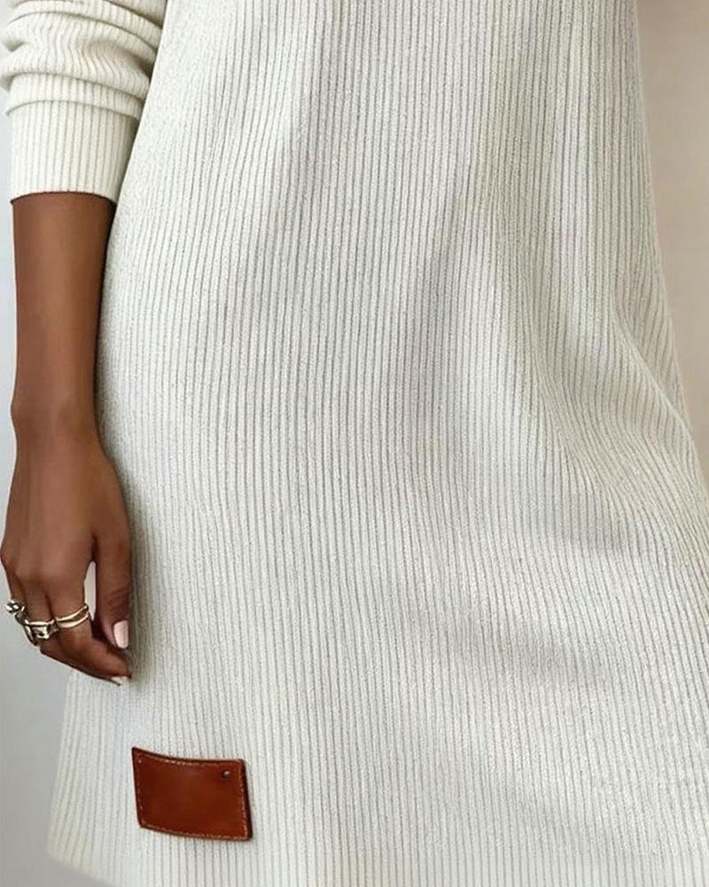 Maeve | Women's Ribbed Cowl Neck Jumper Dress