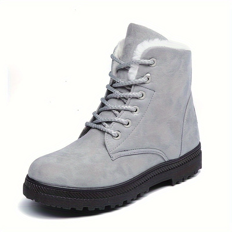 Serena | Women's Fleece-Lined Lace-Up Ankle Boots