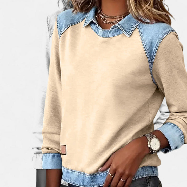 Isla | Women's Two-Tone Collared Jumper