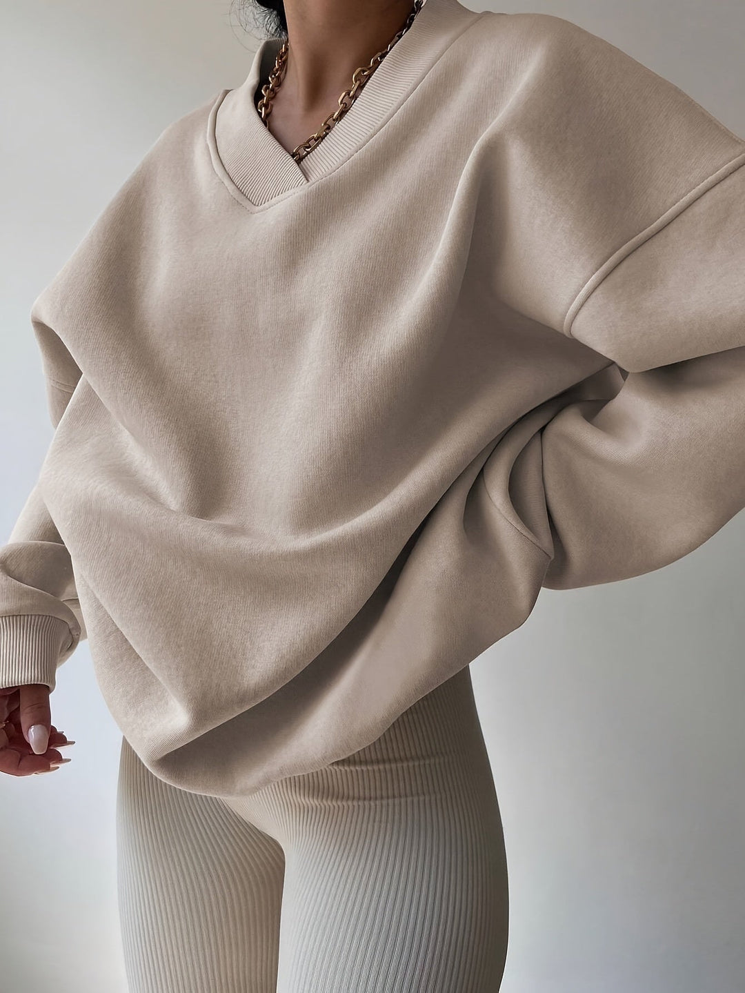 Carys | Women's Relaxed Fit Split-Neck Sweatshirt